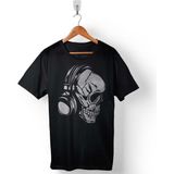 Kendim Seçtim Skull Kuru Kafa Kulaklık Lısten To Musıc Erkek Tişört - 2XL - Siyah