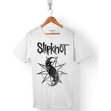 Kendim Seçtim Slipknot Ravado Goat Star Logo Beyaz Erkek Tişört