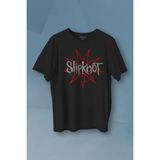 Kendim Seçtim Slipknot Red Yıldız Rock Metal Music Baskılı Tişört T-Shirt - Siyah - XS