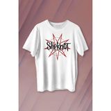 Kendim Seçtim Slipknot Red Yıldız Rock Metal Music Baskılı Tişört Unisex T-Shirt - 2XL - 001-Beyaz