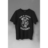 Kendim Seçtim Sons Of Anarchy California Skull Hayalet Baskılı Tişört T-Shirt - Siyah