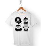 Kendim Seçtim South Park Animasyon Korea Logo Beyaz Erkek Tişört