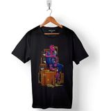 Kendim Seçtim Spider Man Punker Marvel Örümcek Adam Baskılı Tişört T-Shirt - Siyah