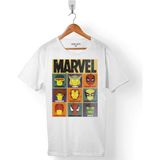 Kendim Seçtim Spiderman Iron Man Thor Hulk Deadpool Beyaz Erkek Tişört