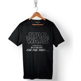 Kendim Seçtim Star Wars A Long Tıme Ago In A Galaxy Far Away Baskılı Tişört T-Shirt - Siyah