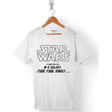 Kendim Seçtim Star Wars Ago In A Galaxy Far Away Erkek Tişört - Beyaz