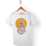 Kendim Seçtim Star Wars Bb-8 Bb8 Fathead Erkek Tişört - Beyaz - Renkli