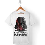 Kendim Seçtim Star Wars I Am Your Father Ben Senin Babanım Erkek Tişört - Beyaz - Renkli - 2XL