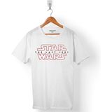 Kendim Seçtim Star Wars The Last Jedi Word Logo Beyaz Erkek Tişört