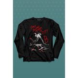 Kendim Seçtim Stay Away From My City Dd Halloween Cadılar Bayramı Uzun Kollu Tişört Baskılı T-Shirt - 001-Siyah - 2XL