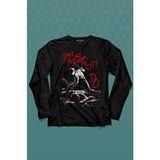 Kendim Seçtim Stay Away From My City Dd Halloween Cadılar Bayramı Uzun Kollu Tişört Baskılı T-Shirt - 001-Siyah - XS