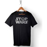 Kendim Seçtim Stop Wars Star Yıldız Savaşları Peace Barış Sembolü Baskılı Tişört T-Shirt - Siyah