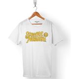 Kendim Seçtim Strength In Numbers Stephen Curry Logo Erkek Tişört - XS - Beyaz - Renkli