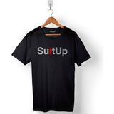 Kendim Seçtim Suit Up How I Met Your Mother Takım Elbise Baskılı Tişört Unisex T-Shirt - Siyah - XS