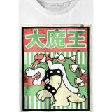 Kendim Seçtim Super Mario Bowser Japanese Poster Baskılı Tişört T-Shirt Beyaz - 63A-Beyaz