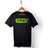 Kendim Seçtim Swat S.w.a.t. Polis Özel Kuvvetler Bordo Bereli Baskılı Tişört T-Shirt - Siyah