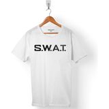 Kendim Seçtim Swat S.w.a.t. Polis Özel Kuvvetler Bordo Bereli Erkek Tişört - Beyaz - Renkli - XL
