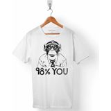 Kendim Seçtim T01B3544 Insan Evrim Şempanze %98 Chımp Evolutıon Dna Beyaz Erkek T-shirt