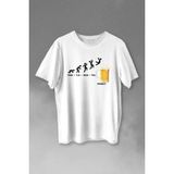 Kendim Seçtim T01B3644 Beer Week Friday Weekend Bira Alkol Hafta Sonu Tatili Baskılı Beyaz Unisex T-shirt