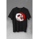 Kendim Seçtim T01S3825 Attack of Tittan Anime Japanese Japonca Dizi Baskılı Siyah Unisex T-shirt