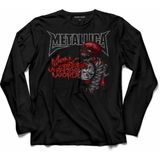 Kendim Seçtim T04S3473 Siyah Metallica Madly In Anger With The World Tour Logo Heavy Metal Rock Music Uzun Kollu Erkek T-shirt