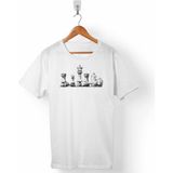 Kendim Seçtim T05S3570 Beyaz Satranç Chess Kale Vezir At Santranç Erkek T-shirt