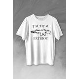 Kendim Seçtim Tactical Patriot Military Tüfek Silüeti Baskılı Tişört T-Shirt Beyaz - 63A-Beyaz