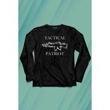 Kendim Seçtim Tactical Patriot Military Tüfek Silüeti Uzun Kollu Tişört Baskılı T-Shirt - 001-Siyah - 2XL