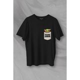 Kendim Seçtim The Mandalorian Bebek Yoda Cep Tasarımı Baskılı Tişört Unisex T-Shirt - Siyah