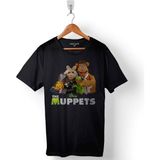 Kendim Seçtim The Muppets Kaplumbağa Kermit Baskılı Siyah Unisex T-Shirt