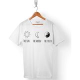 Kendim Seçtim The Sun The Moon The Truth Ay Güneş Mevsim Beyaz Erkek Tişört