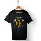 Kendim Seçtim The Wolverine Marvel Baskılı Tişört T-Shirt - Siyah