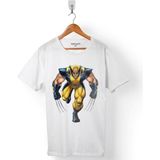Kendim Seçtim The Wolverıne Marvel Erkek Tişört - Beyaz - Renkli