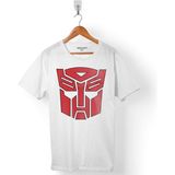 Kendim Seçtim Transformers Logo Beyaz Erkek Tişört