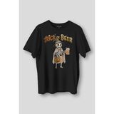 Kendim Seçtim Trick Or Beer Funny Halloween Skeleton Cadılar Bayramı Baskılı Siyah Unisex Tişört Regular T-shirt