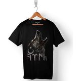 Kendim Seçtim Tsk Göktürkçe Eski Türk Bozkurt Wolf Kurt Hilal Baskılı Tişört Unisex T-Shirt - Siyah - XL