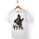 Kendim Seçtim Tsk Göktürkçe Eski Türk Bozkurt Wolf Kurt Hilal Erkek Tişört - Beyaz - Renkli - 2XL