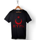 Kendim Seçtim Türk Bayrağı Göktürkçe Ay Yıldız Hilal Baskılı Siyah Unisex T-Shirt