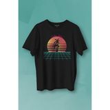 Kendim Seçtim Vaporwave Palm City Retro 80's 90's Doksanlar Gamer Punk Siyah Baskılı Unisex Tişört