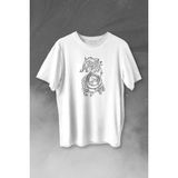 Kendim Seçtim Viking Fenrır Wolf Vıkıngs Kurt Kafa Street Urban Baskılı Tişört T-Shirt Beyaz - XS - 63A-Beyaz
