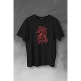 Kendim Seçtim Viking Fenrır Wolf Vıkıngs Kurt Kafa Street Urban Baskılı Tişört T-Shirt - XS - Siyah