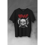 Kendim Seçtim Wulf Metal Rock Band Skull Kuru Kafa Urban Gothic Baskılı Tişört T-Shirt - XL - Siyah