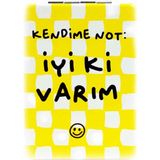 Kendime Not: Iyi Ki Varım! Makyaj Aynası - Kompakt Cep Aynası - 0