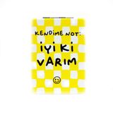 Kendime Not: İyi Ki Varım! Makyaj Aynası - Kompakt Cep Aynası