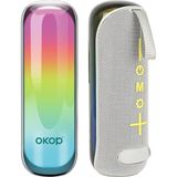 Kendimizden Okop Bluetooth Hoparlör Rgb Işıklı Taşınabilir Mini Ses Bombası Radyo Özellikli KP-558 - Gri