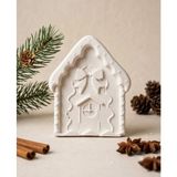 Kendin Boya Taş Tozu Yılbaşı Evi / Gingerbread House Dekoratif Obje ve Hobi Seti (6 Renk Boya + Fırça Hediyeli)