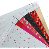 Kendinden Bantlı Büyük Boy Metalize Hediye Paketi Poşeti Yapışkanlı 40X60 cm 100 Adet - Çok Renkli