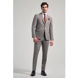 Kendinden Desenli Bez Ayağı Mono Yaka Tam Astar Esnek 6 Drop Slim Fit Takım Elbise 1001250168