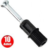 Kendinden Dübelli Minifix Mili Mobilya Dolap Bağlantı Vidası 8mm - 10 Adet