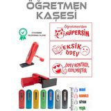 Kendinden Mürekkepli Kaşe Öğretmen Kaşesi Aferin Kaşesi Cep Kaşesi 3 Lü Set